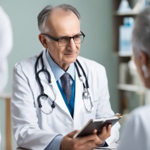 A doctor is consulting to a patient